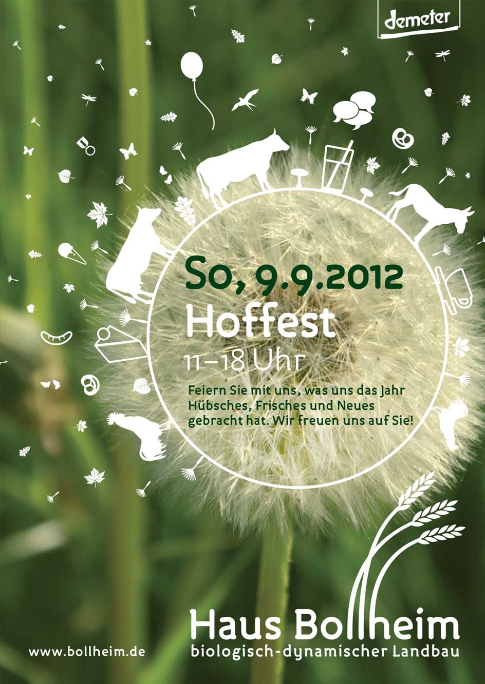 Kommunikationsdesign Haus Bollheim - Plakat Hoffest 2012