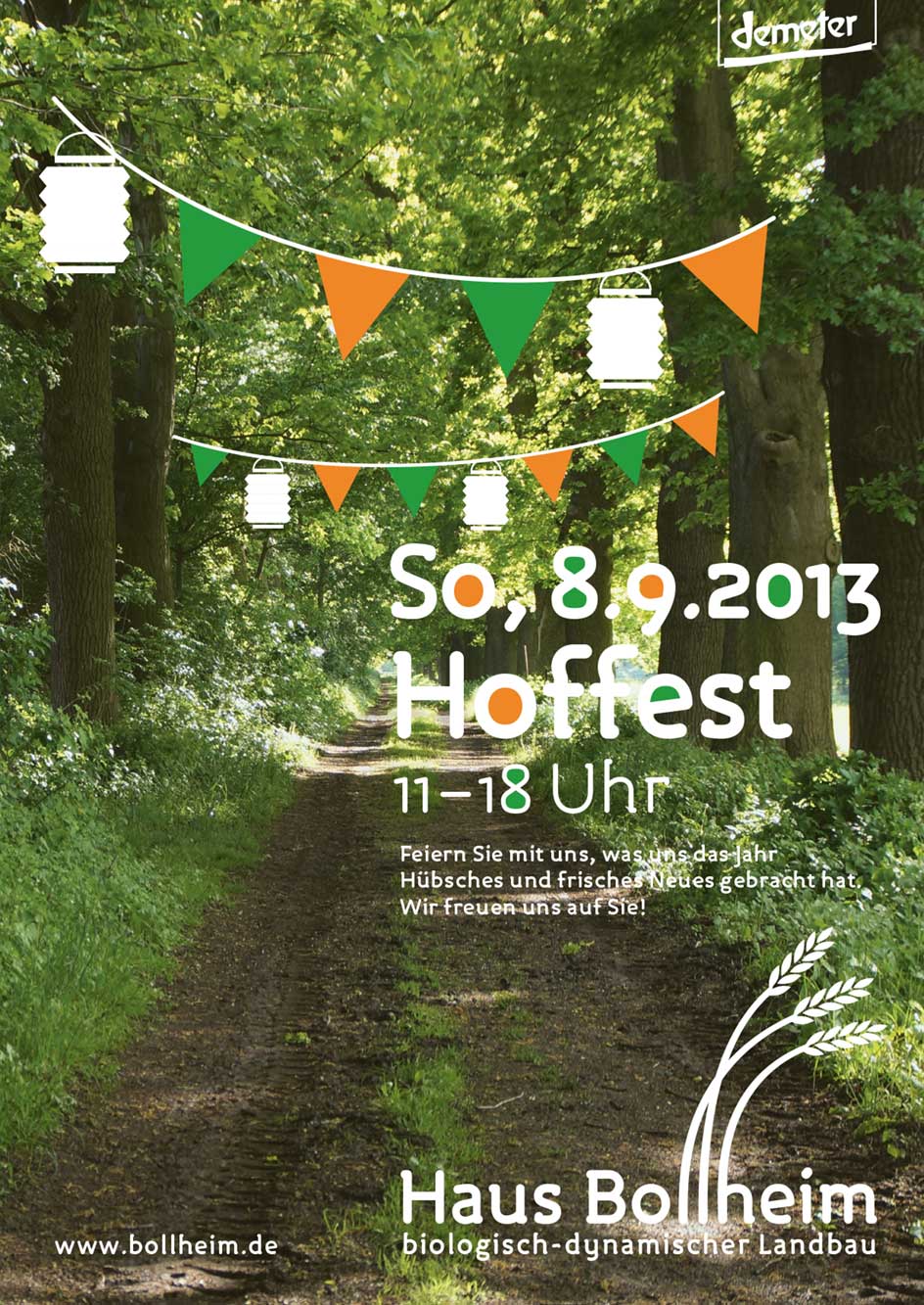 Kommunikationsdesign Haus Bollheim - Plakat Hoffest 2013