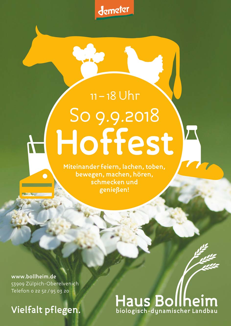 Kommunikationsdesign Haus Bollheim - Plakat Hoffest 2018