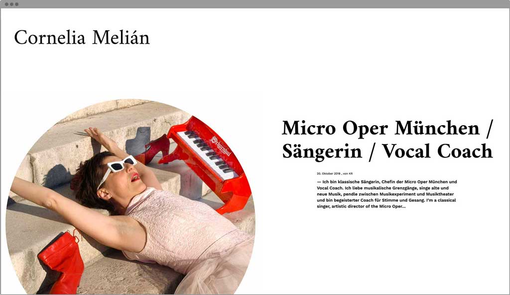 Webdesign Micro Oper München - Startseite