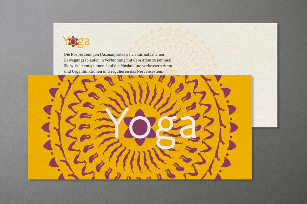 Gestaltung Erscheinungsbild Yogastudio - Flyer