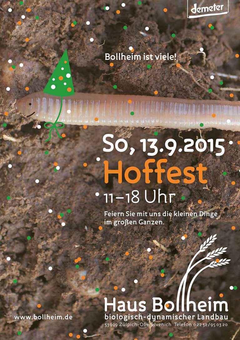 Kommunikationsdesign Haus Bollheim - Plakat Hoffest 2015