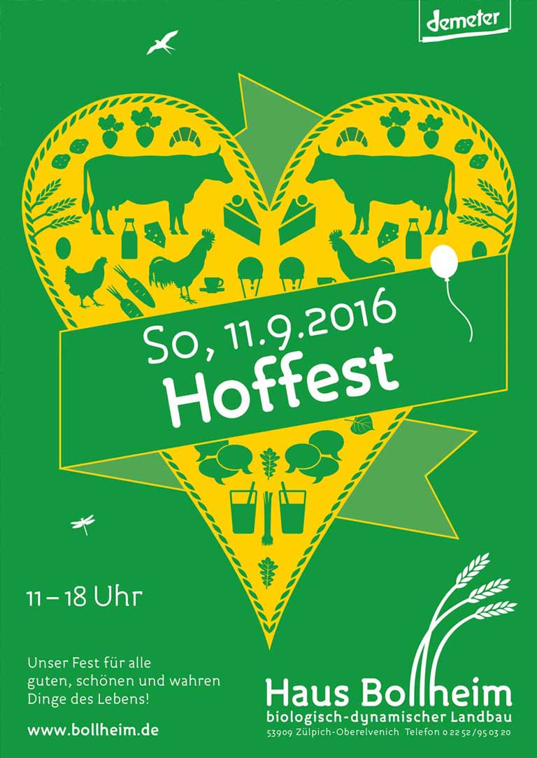 Kommunikationsdesign Haus Bollheim - Plakat Hoffest 2016