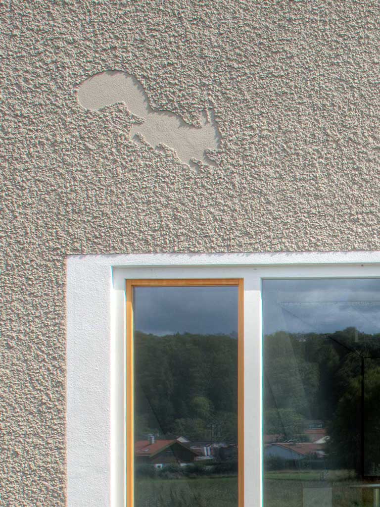Signaletik - Fassadengestaltung mit Putzelementen - Detail