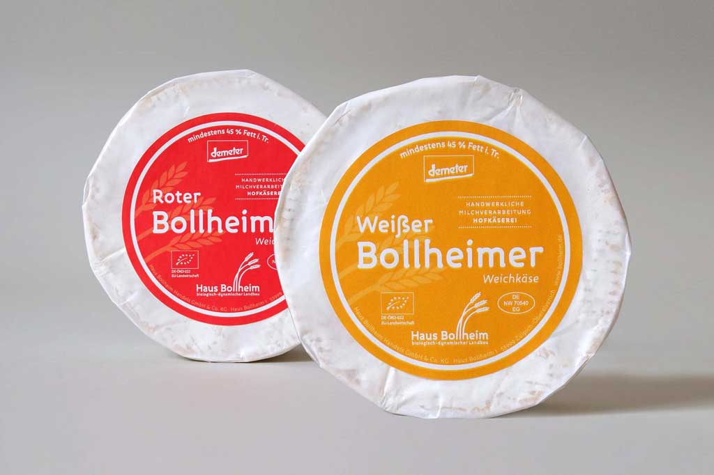 Verpackungsdesign Haus Bollheim - Etiketten Weichkäse