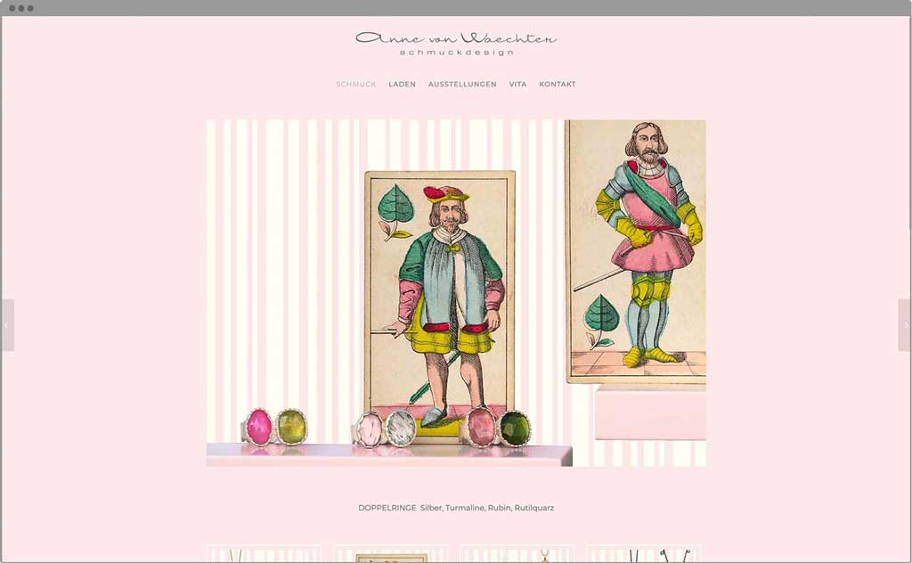Webdesign Anne von Waechter - Schmuckstilleben Spielkarten