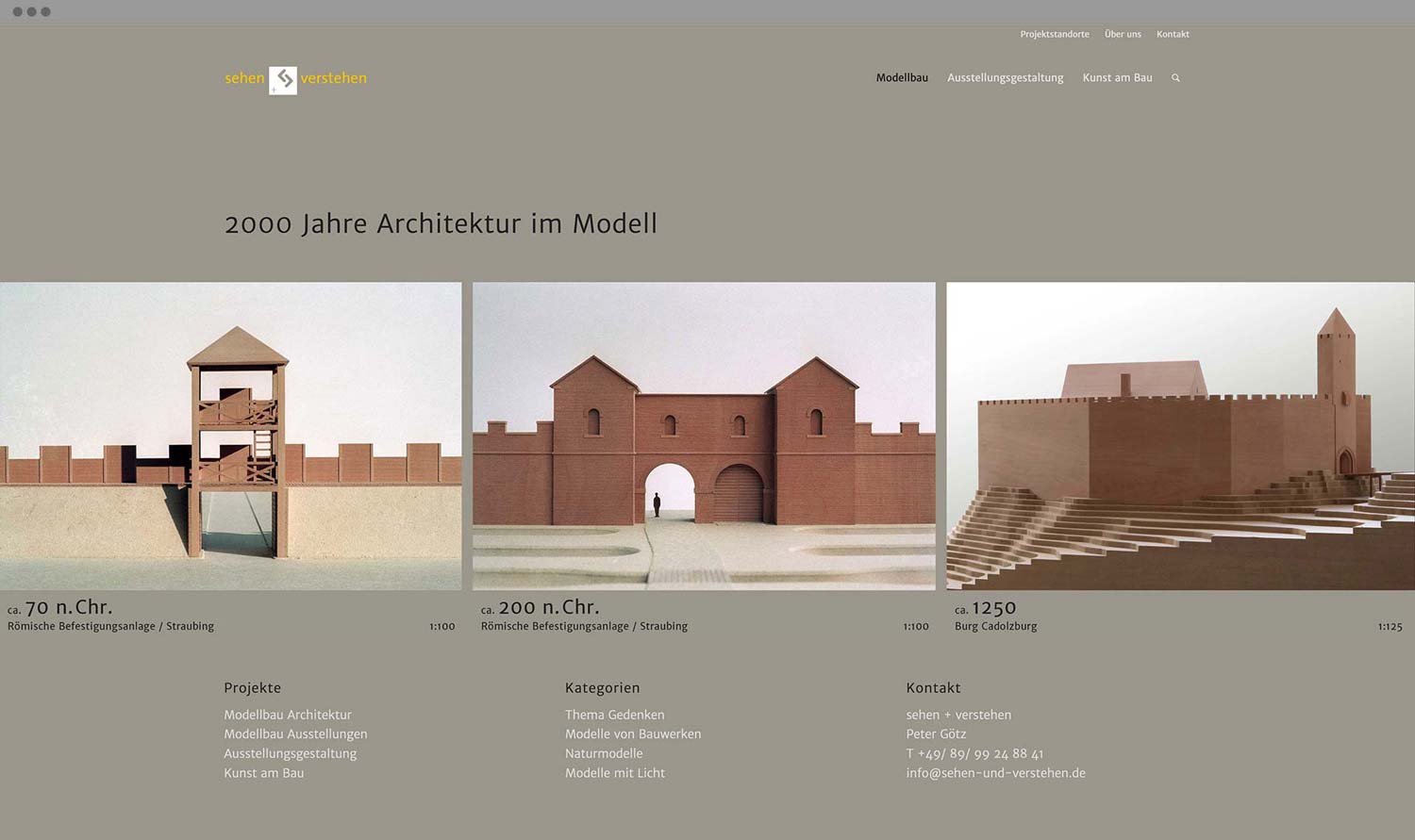 Webdesign sehen + verstehen - 2000 Jahre Architektur im Modell